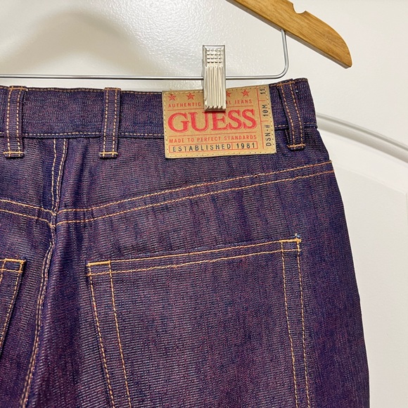 NWT Guess Metallic Plum High Rise Jeans - Picture 6 of 8